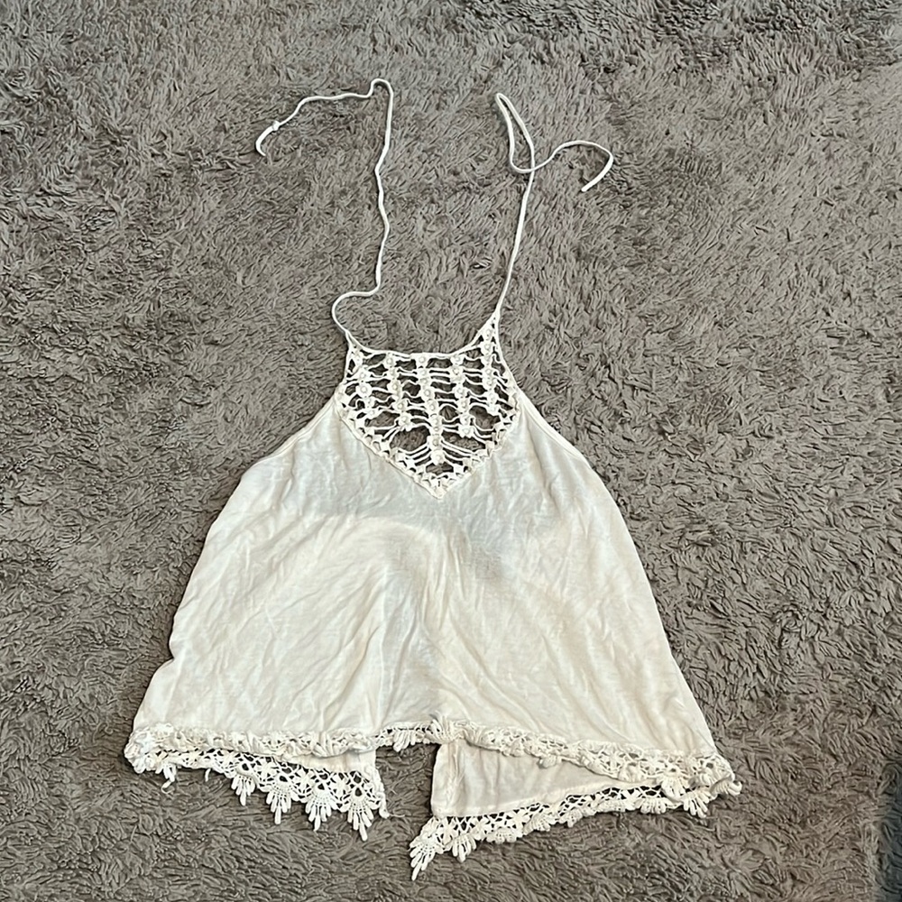 White Halter Top